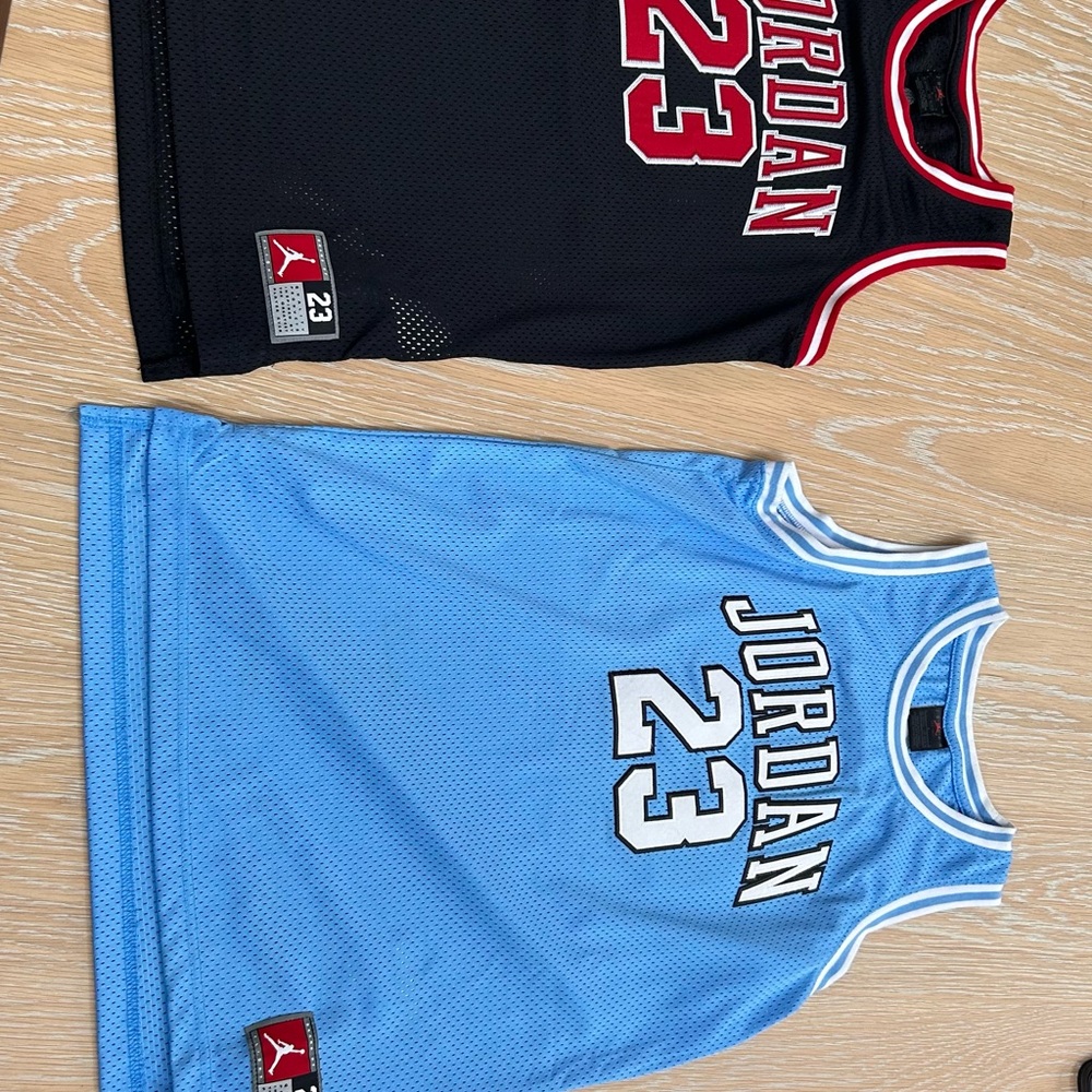 Jordan Kids Jersey Set - Black and Light Blue size large